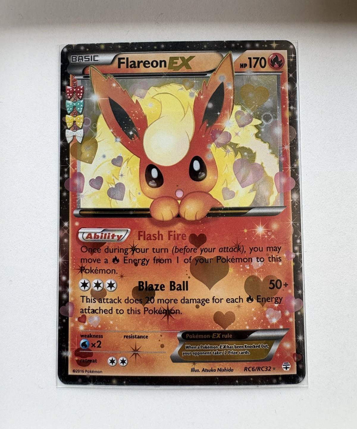Pokemon TCG Flareon EX RC6/RC32 Generations Radiant Collection Holo Full Art