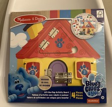 Melissa  Doug Blues Clues  You Wooden Lift-The-Flap Activity Board Ships Fast