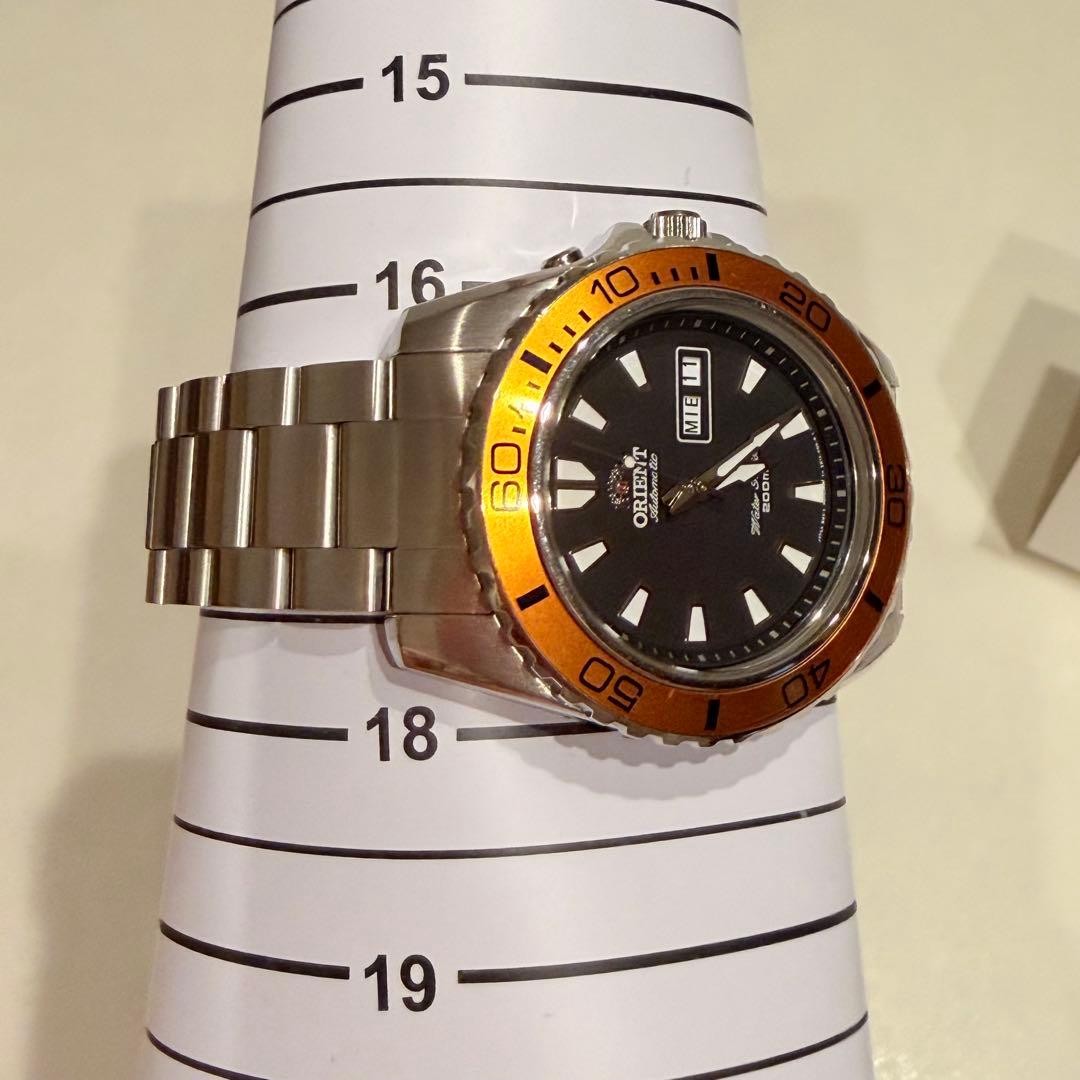 ORIENT Mako XL Orange Bezel Automatic 200m Diver Watch EM75-C2-A
