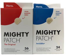 Hero Mighty Patch Acne Pimple Patches Original 36ct Invisible 24ct, 60 Patches