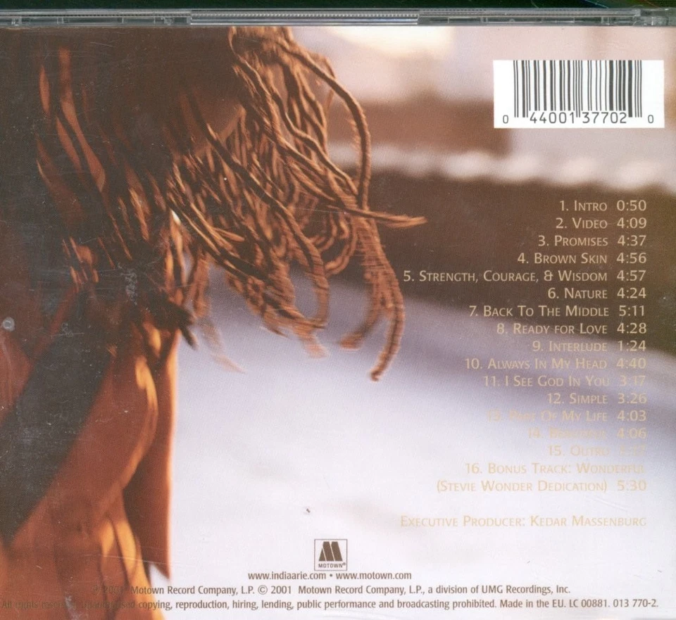 India Arie Acoustic Soul CD UK Motown 2001 Sonderausgabe Mit Bonus Tracks - Bild 2 von 3