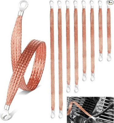 Automotive Grounding Strap Kit, 8pcs 10/13/15/20 inch Vehicle Universal Engine G