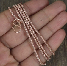 22 inch Pure Copper Thin Snake Chain Necklace, Healing Copper Jewelry Spiritual