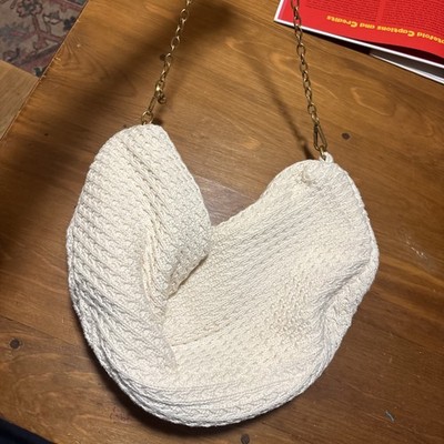 American Eagle Purse Shoulder Bag White With Gold Chain Never Used