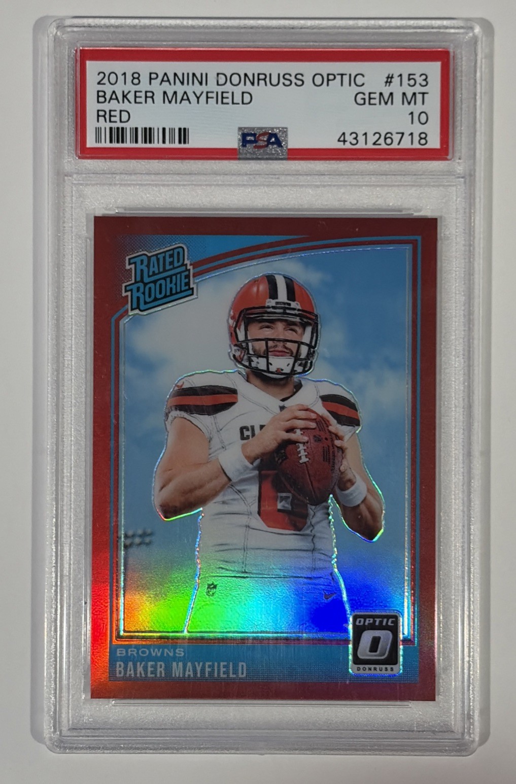 Baker Mayfield Panini Donruss Optic #153 Red