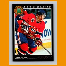 Oleg Petrov Rookie #212 1993-94 Pinnacle Canadian Montreal Canadiens Hockey Card