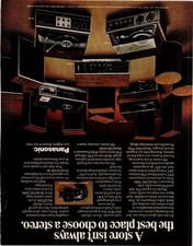 Panasonic Vintage Magazine Ad 1970s Stereo Systems Hifi Turntable AD086