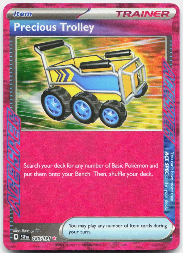 Precious Trolley ACE SPEC Rare SV08: Surging Sparks 185/191 LP