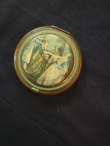 Vintage Powder Compact With Mirror