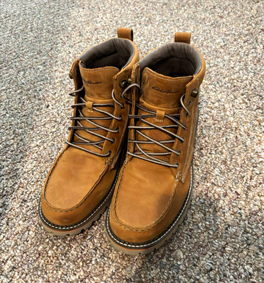 Eddie Bauer Men's Brown Leather Chukka Ankle Boots Lace Up Round Toe US 11