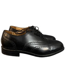 Bostonian Crown Windsor First Flex Black Leather Wingtip Oxford Shoes Mens 8.5