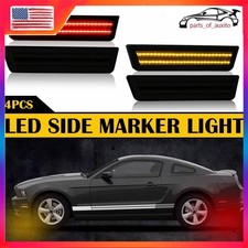 2/4/6 Red Amber LED F+R Marker Side Lamp Light Smoke For 08-14 Dodge Challenger