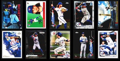 Bo Bichette 10 Different Card Rookie RC Lot All Scanned Chrome NY Mets (D)