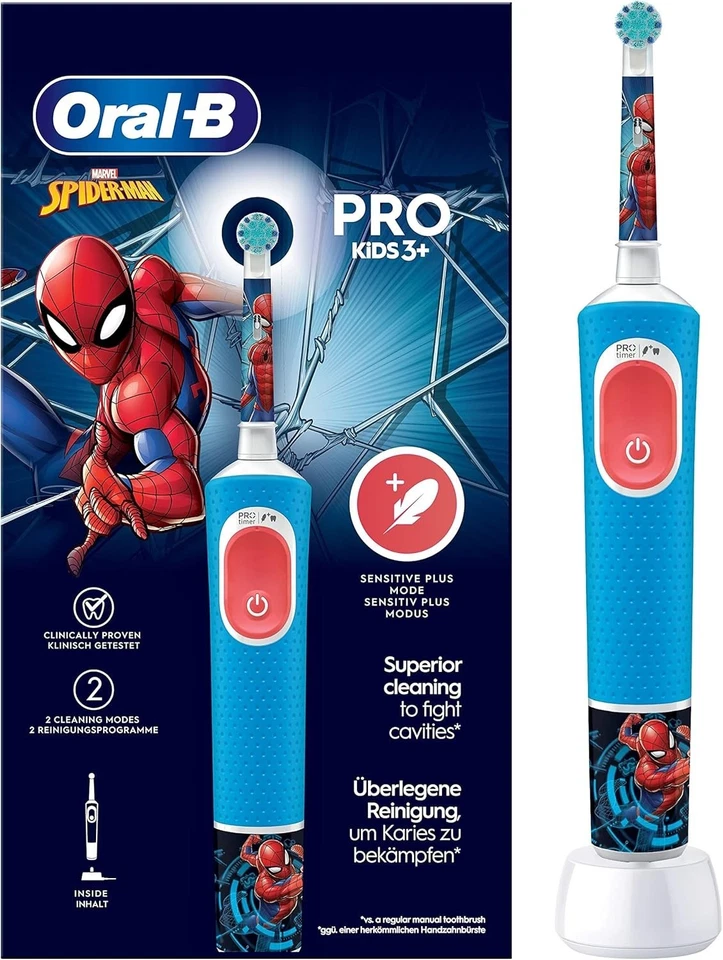 Oral-B Pro Kids Spiderman Spazzolino Elettrico Ricaricabile Testina ExtraMorbida