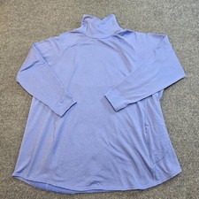Duluth Trading Pullover Shirt Womens 2X Blue Turtleneck Long Sleeve Stretch