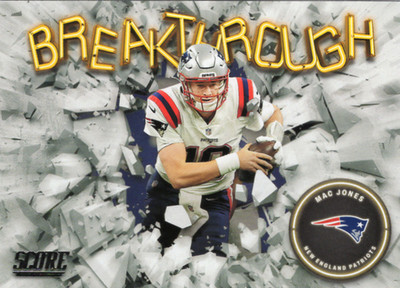 2022 Panini Score Mac Jones #B6 New England Patriots Breakthrough NFL Football