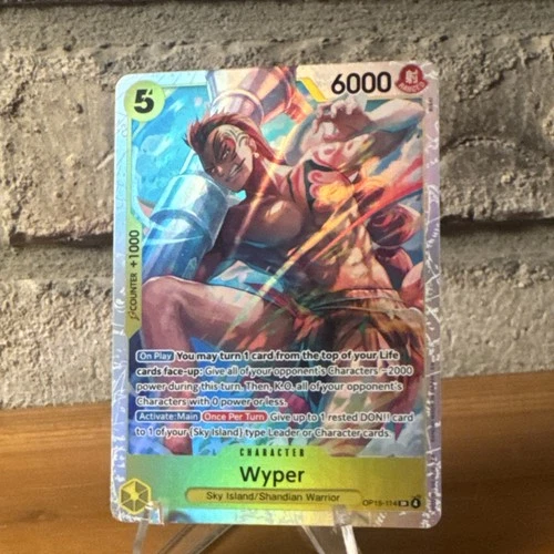 Bandai One Piece CCG Wyper OP15-114 Super Rare Character 6000 Power Counter +10…