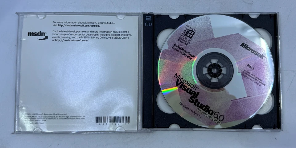 Microsoft Visual Studio 6.0 Edición Profesional Clave de Producto Coleccionista De Colección Foto 4 de 4
