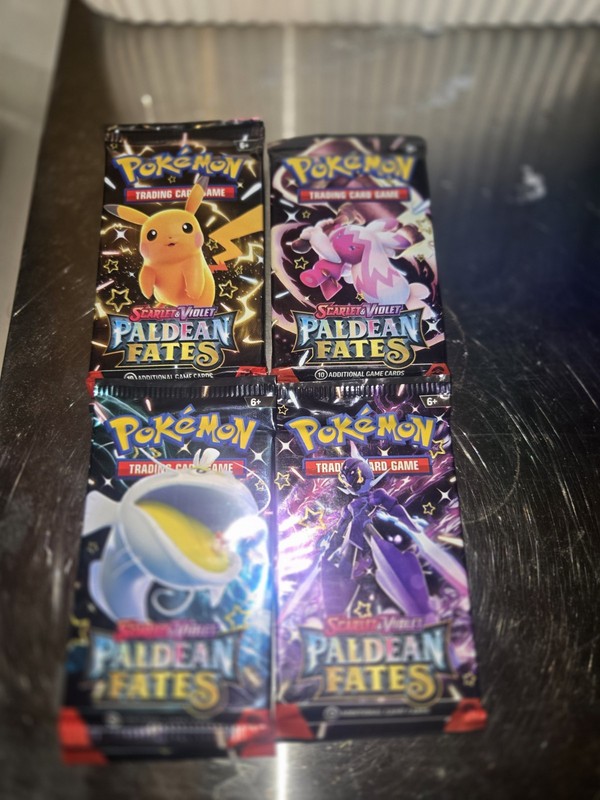 Pokemon TCG Scarlet & Violet Paldean Fates Booster Pack Lot 4 (10 Cards)