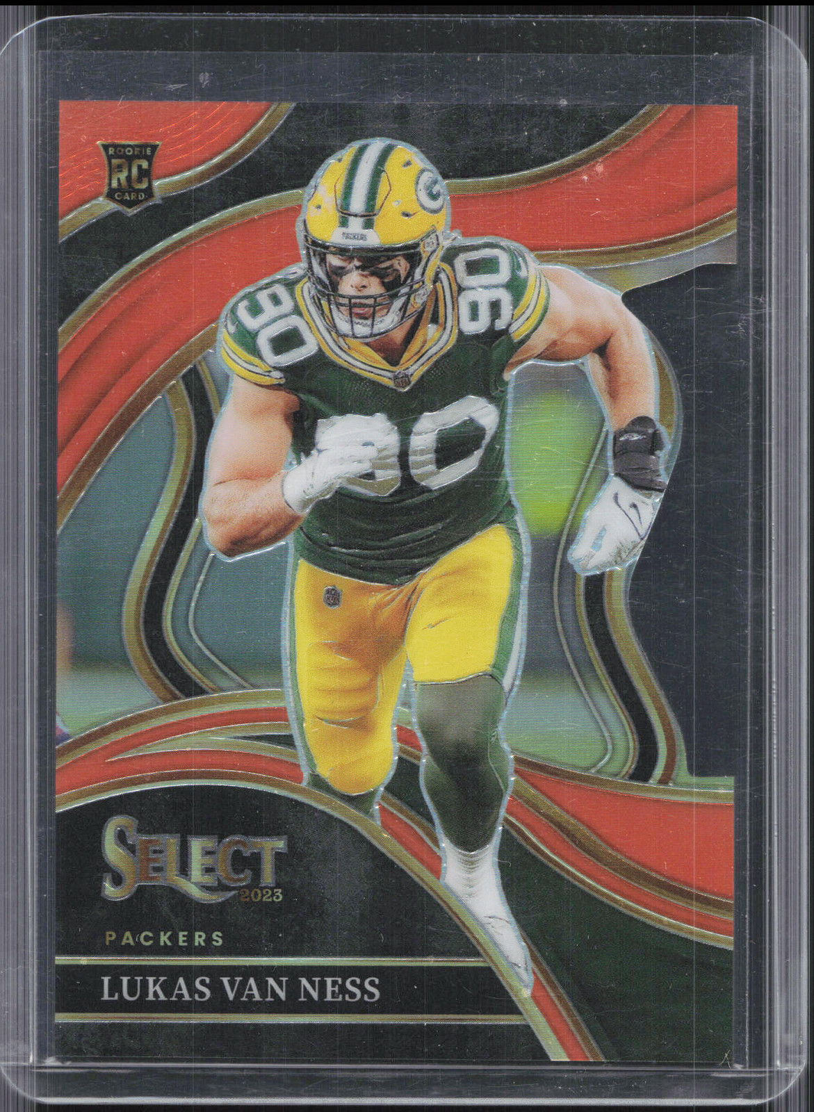 2023 Panini Select #239 Lukas Van Ness Orange Prizm Die-Cut #/399 RC