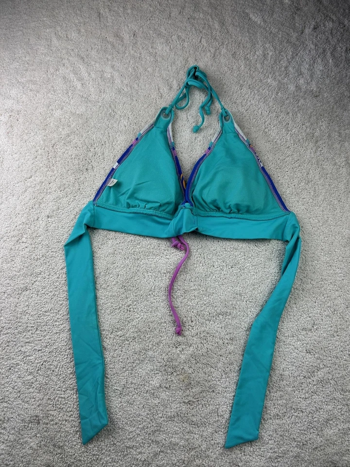 Top de bikini Joe Boxer para mujer grande floral halter traje de baño corbata boho Foto 3 de 4