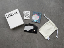 LOEWE x Suna Fujita Leather Deep Sea Card Holder, Whale, Black, New