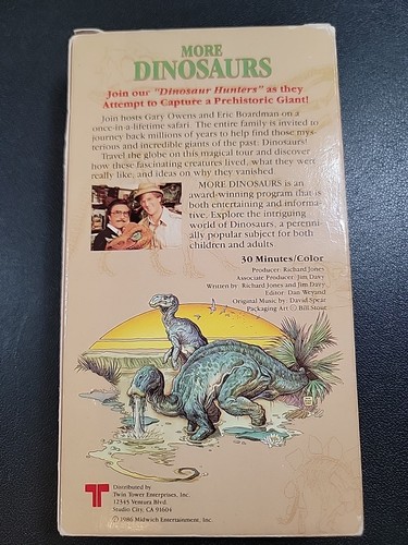 Vintage More Dinosaurs VHS 1986 Gary Owens Eric Boardman. RARE! Works!! - Picture 2 of 5