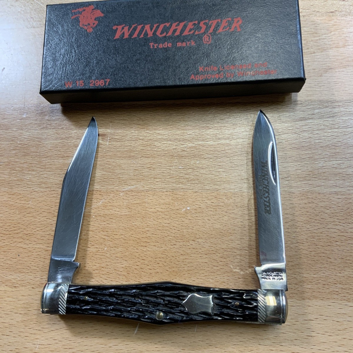 WINCHESTER Jigged Black Bone #2967 Swell Center Moose ~1988~ Made