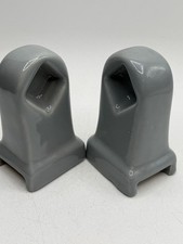 VTG Porcelain Bathroom Towel Bar Holder Wall Mount Restorative NOS Grey Skies