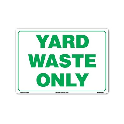 SIGNOGRAFX Yard Waste Sticker, Recycle Stickers for Trash Bins 04 Packs,10x7 in