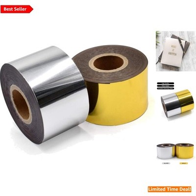 Versatile 2-Roll Hot Stamping Foil Paper - 1.5''x400ft for Stunning Decorations