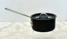 Vtg Commercial Aluminum Cookware Hard Anodized 1/2 Qt Sauce Pan W/Spout & Lid