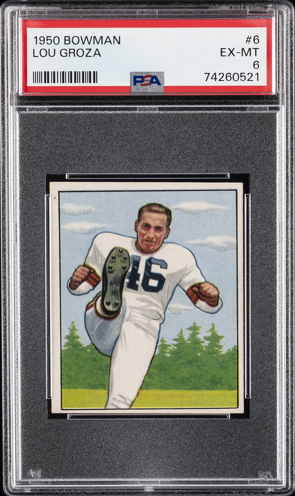 1950 BOWMAN #6 LOU GROZA PSA 6