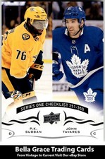 2018-19 Upper Deck P.K. Subban / John Tavares #449 Checklist NHL Hockey