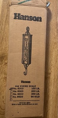 Vintage Hanson Viking 100lb Hanging Scale.  Made In The USA