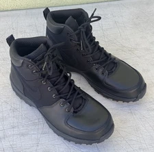 Nike Manoa Water Resistant Leather Boots Triple Black ACG Mens 9.5 456975-001