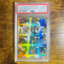 1997 Bowman's Best Mirror Image BARRY SANDERS/THOMAS/MARTIN Atomic Ref. PSA 10