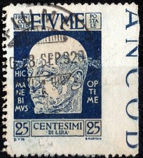 ✔️ FIUME 1920. SASSONE 117o, IMPERF. DROITE - PAS ENCORE ENREGISTRÉ $$