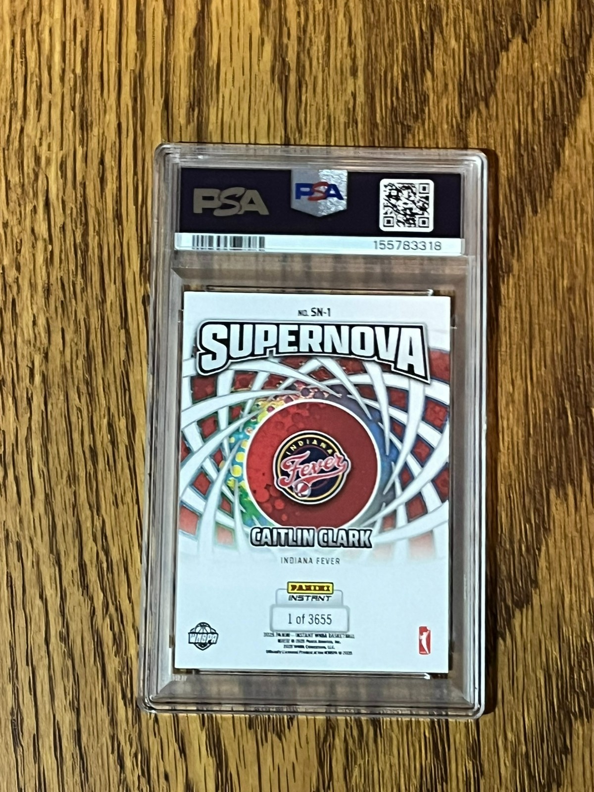 2025 Panini Instant WNBA Supernova #SN-1 Caitlin Clark PSA 10 view 2