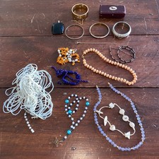 Various Jewelry Necklaces Bracelets  Misc 14 Piece Bargain Bundle