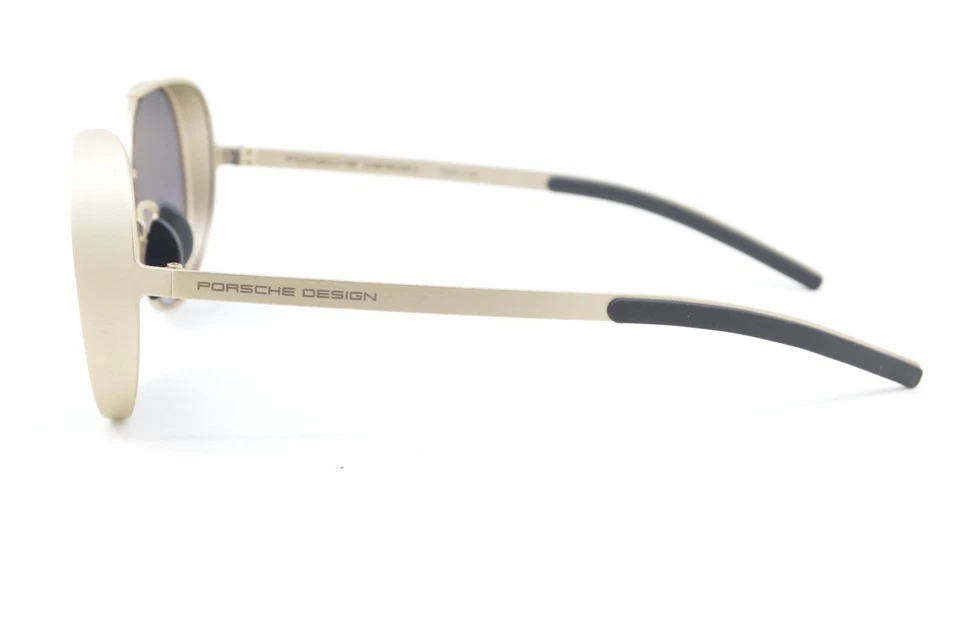 Nuevo Auténtico Porsche Design P'8674 C Marco Redondo de Metal Dorado Mate Foto 4 de 4