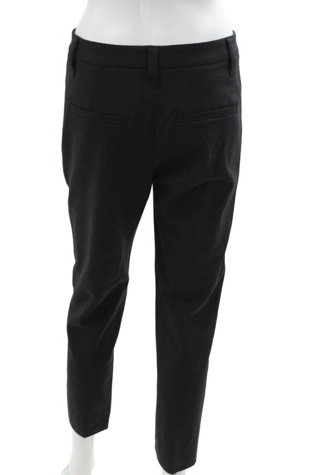 Pantalones de vestir al tobillo Brunello Cucinelli para mujer negros de lana virgen talla 4 Foto 3 de 4