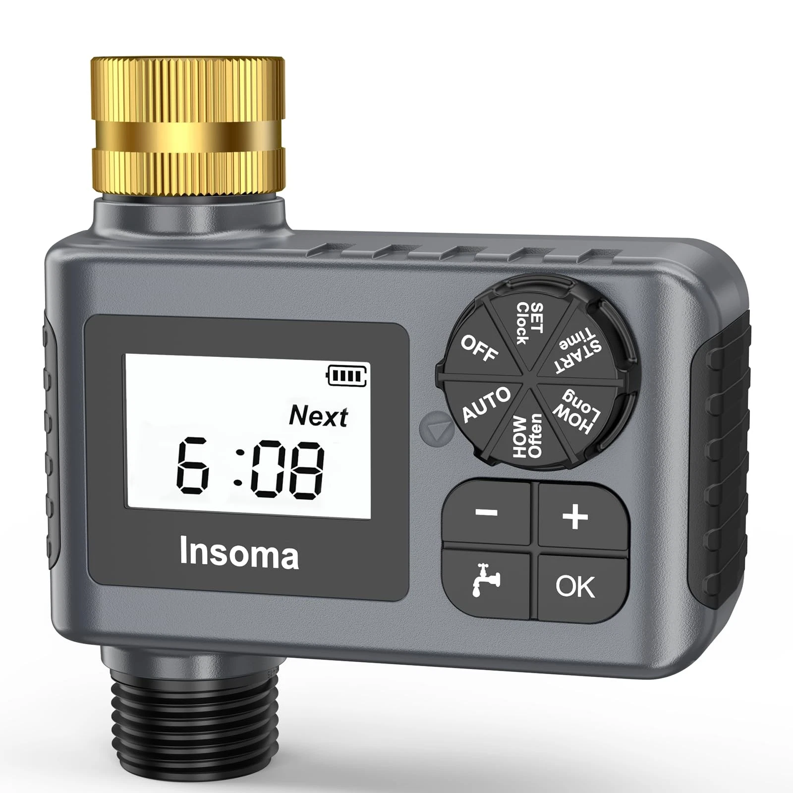 Water Timer for Outdoor Garden Hose, Hose Timer with Rain Delay/Manual Mode, ...