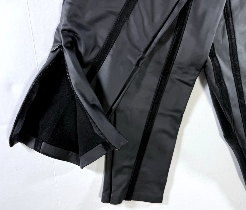 NWOT Maniere De Voir Black Matte Faux Leather Pant Legging SZ 8 High Waist - Image 3 of 4