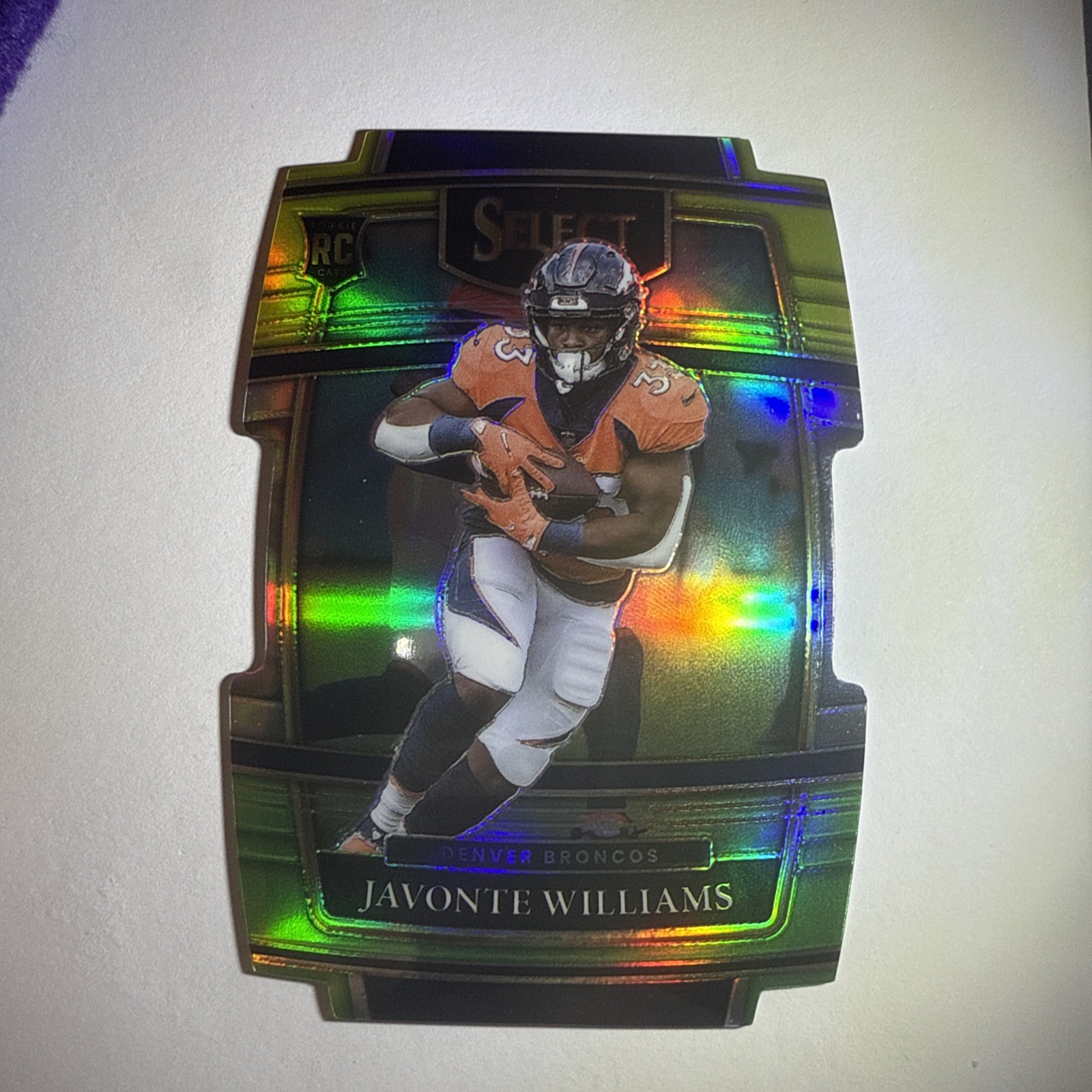 JAVONTE WILLIAMS 2021 Panini Select ROOKIE Silver Prizm Die Cut #57 Cowboys