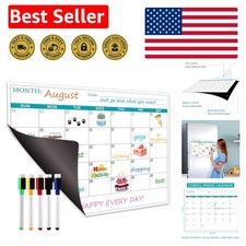 Functional Magnetic Dry Erase Calendar - 11.4" x 14.76" for Family Scheduling