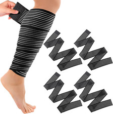 4 Pieces Compression Leg Wraps Bandage Adjustable Ankle,71 Inches