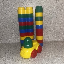1996 Fisher Price Easy Stack N Build Building Blocks Vehicle Figure 20 Blocks