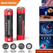 2-Pack 3.7V 3600mAh Rechargeable Batteries for Streamlight X Series Flashlights