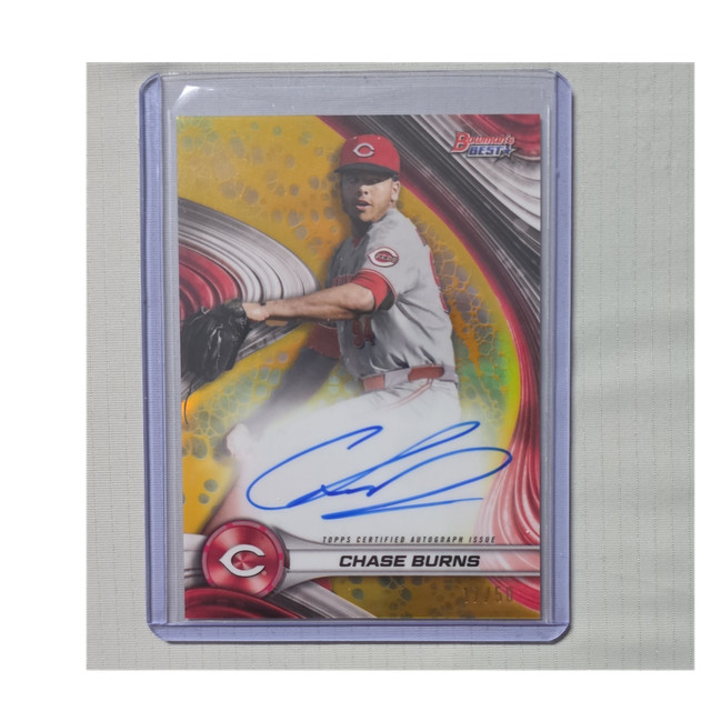 Topps 2024 Bowman's Best Chase Burns Auto #B24-CB /50 Cincinnati Reds